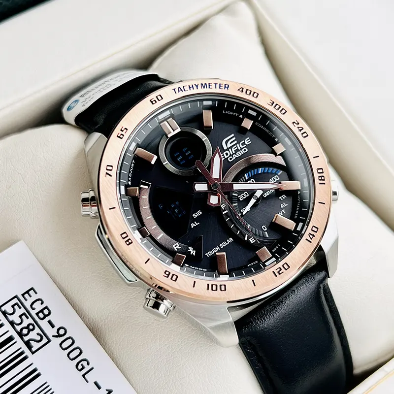 Casio Edifice Men's Watch Chronograph Tough Solar Bluetooth- ECB-900GL-1B